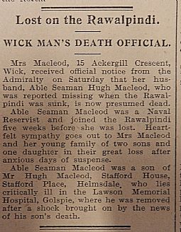 John O'Groat Journal, 15th December 1939 page 4